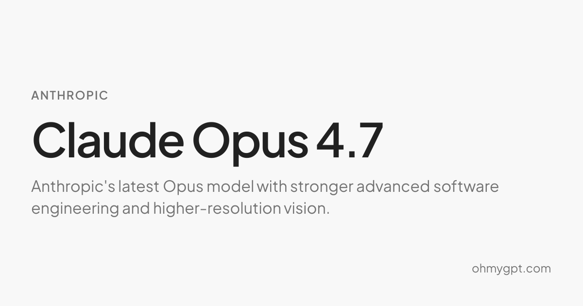 Claude Opus 4.7 - Anthropic AI Model