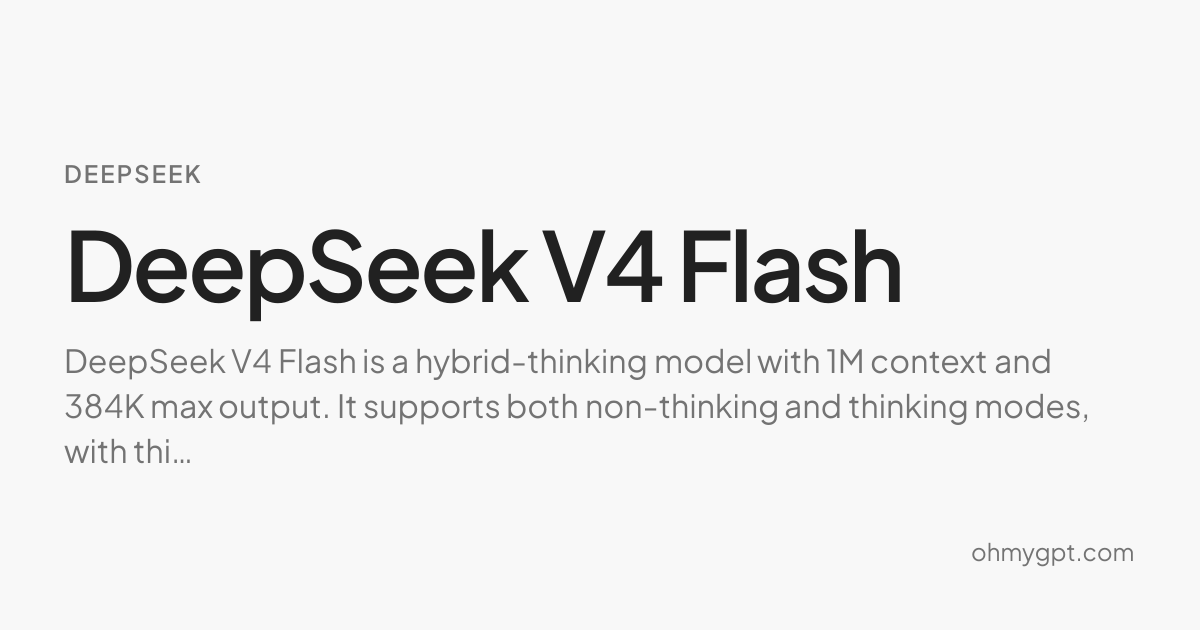 DeepSeek V4 Flash - DeepSeek AI Model