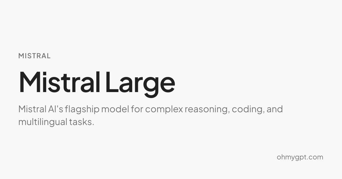 Mistral Large - Mistral AI Model
