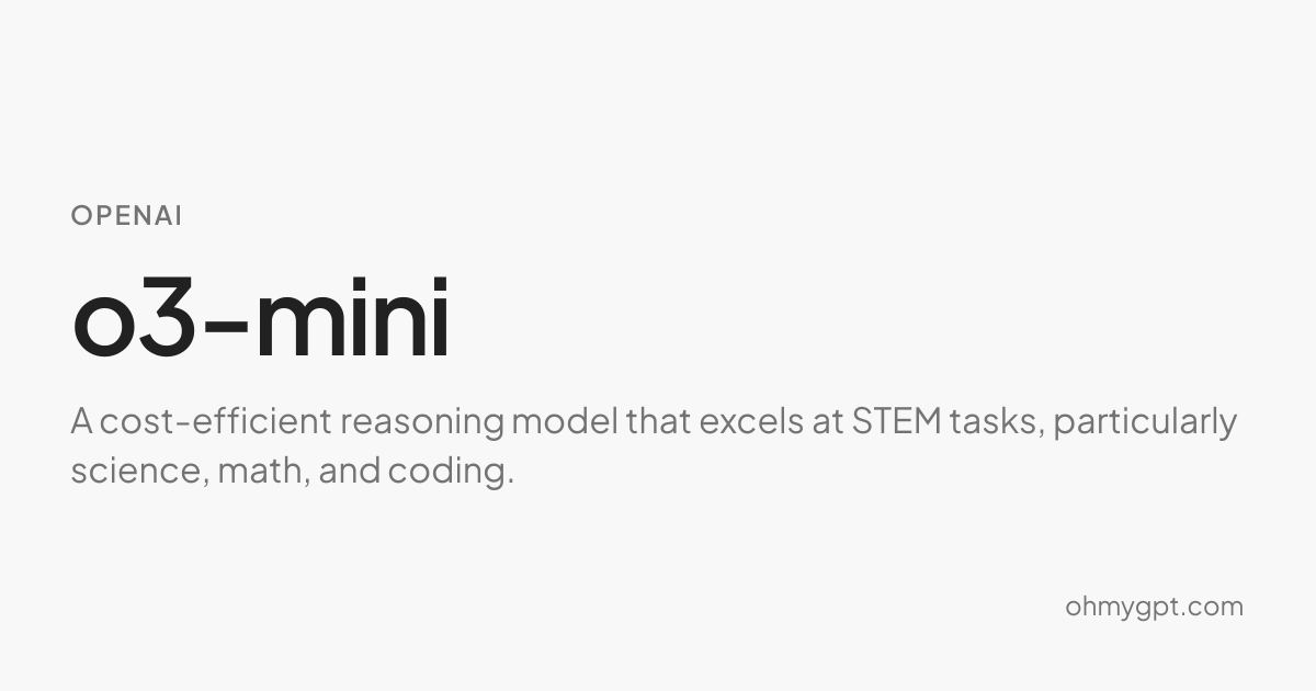 o3-mini - OpenAI AI Model